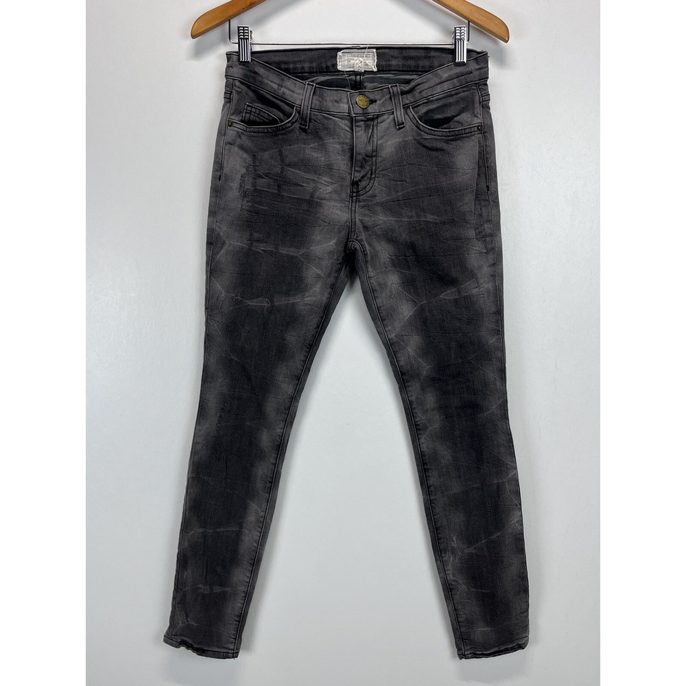 Womens Current/Elliott Tge Ankle Skinny Jeans Sz 27 GUC Gray Faded